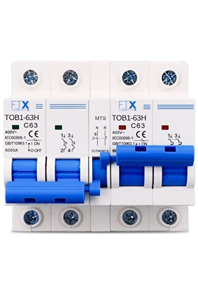 FUSIONTECHX AC Manual Transfer Switch, 2P Plus 2P MTS, MCB Circuit Breaker, 6...