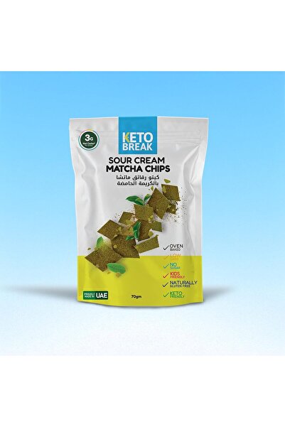 Keto Break رقائق ماتشا بالكريمة الحامضة الكيتو