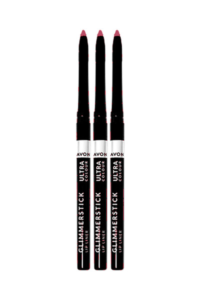 AVON Set 3x Contur de buze Glimmerstick, Pink Bouquet