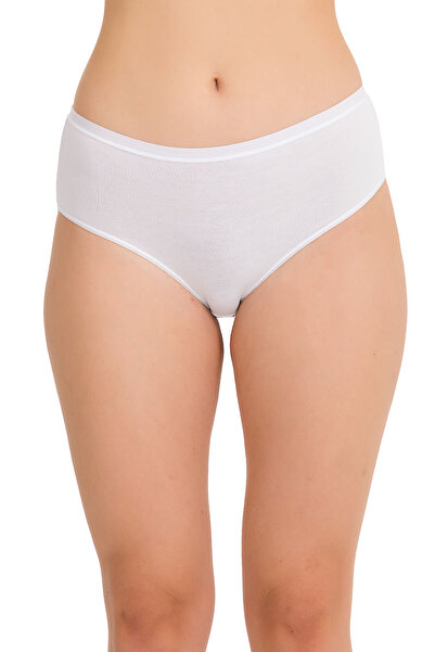 İlke سراويل داخلية نسائية من الخيزران ذات حافة سميكة وعادية الخصر، لا تترك أث...