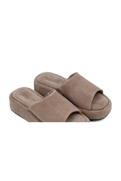 ANNASIA SHOES ANDA Slippers - Leather Beige