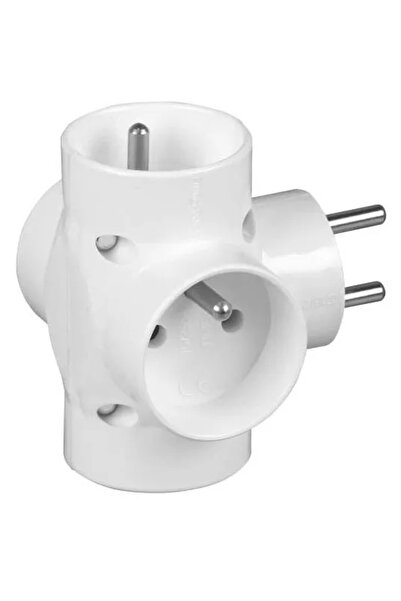 OEM R-48 Conector splitter de alimentare AC, tip 2P+PE, alb, TIMEX-ELEKTRO