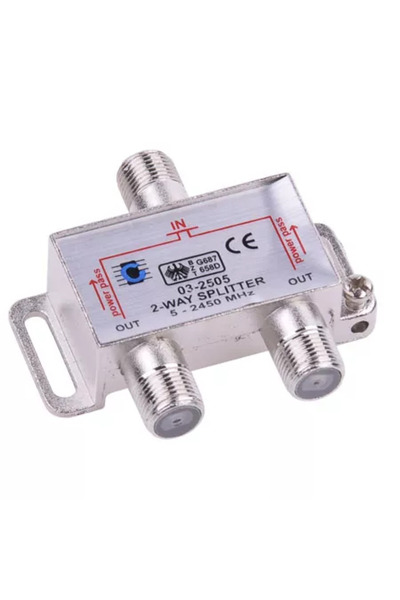 Cabletech Spliter 2 cai power pass 5-2450Mhz ZLA0635