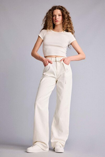 DeFacto Ίσιο φαρδύ ψηλόμεσο μακρύ τζιν παντελόνι H1641AX26SM