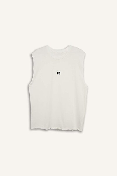 DeFacto Майка вільного крою з круглим вирізом та візерунком з написом H3629AX...