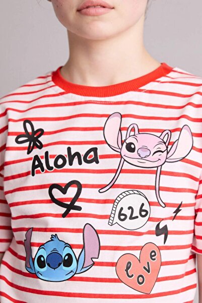 DeFacto Dısney Lılo & Stıtch Tişört Kız Çocuk H1449A826SM