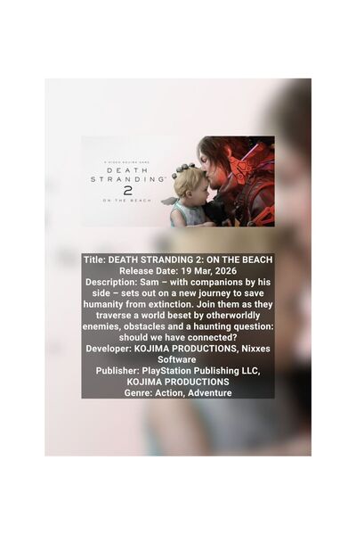 OEM Poster Infografic Death Stranding 2 On The Beach, Design Colectie, Carton...