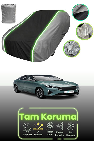 Dokaca Neo Gray.Black.Gray Neon Corded Togg T10F Compatible Car Tarpaulin Pro...