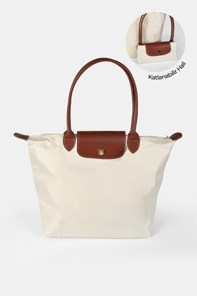 Long Folding Zippered Large Size Women's Hand and Shoulder Bag Burgundy