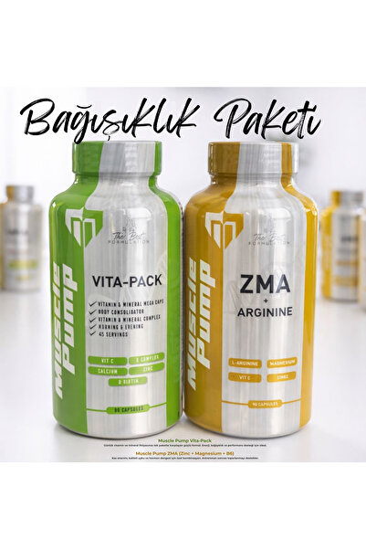 MUSCLE PUMP Bağışıklık Paketi (ZMA+Arginine-Multivitamin 90 Kap.)