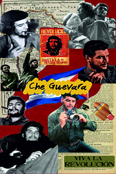 Che Guevara temalı özel tasarım kanvas tablo