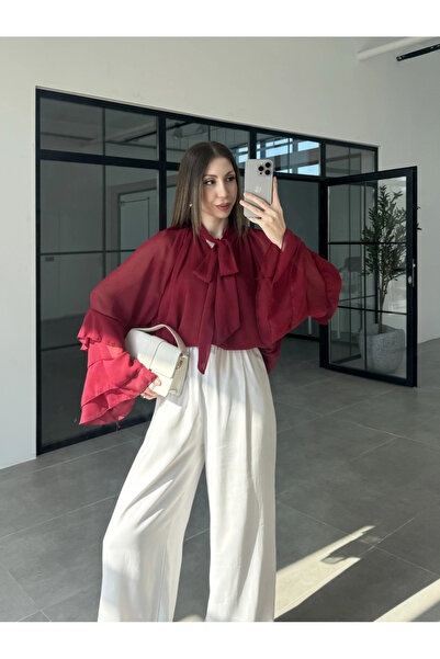 manana fashion Chiffon Tie-Up Special Design Blouse