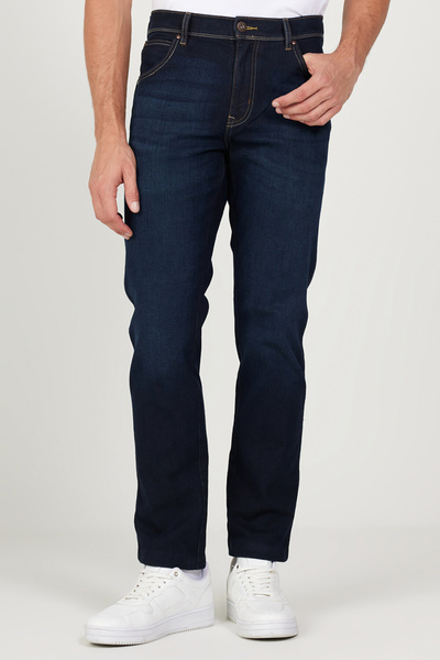 WRANGLER Slim Fit Dar Kesim Normal Bel Erkek Mavi Esnek Texas Jean Denim Kot ...