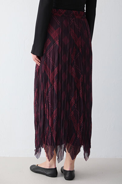 Melike Tatar Patterned Asymmetrical Skirt 32-2755