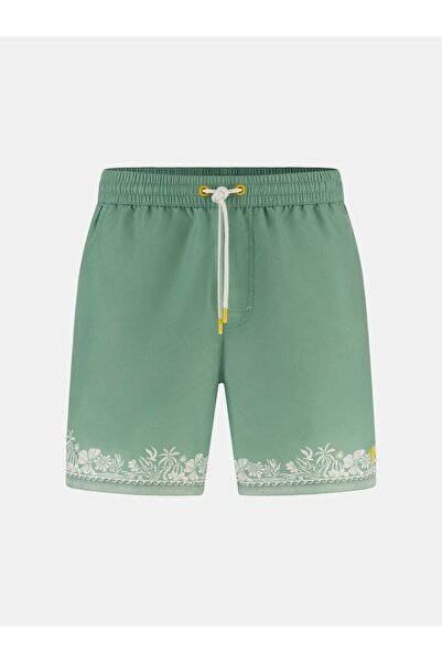 Guess سروال سباحة من قماش التويل