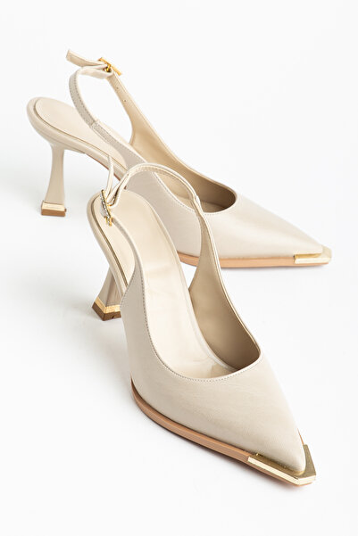 ELEVAM Pantofi de seară cu toc și detalii din piatră, pentru femei, cu vârf a...