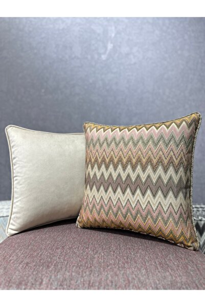 Fabricland Dokuma Chevron Plus 206 Double Combination Dust Cover 43X43