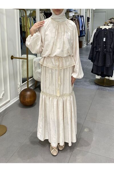 Ceremony DANTEL DETAYLI PULLU PAYET ETEKLİ TAKIM