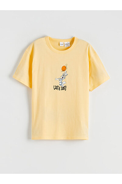 LC Waikiki RMZ GİYİM FARKIŞİLLİGĂ ZERO Roba Yaka Bugs Bunny Tricou cu imprime...