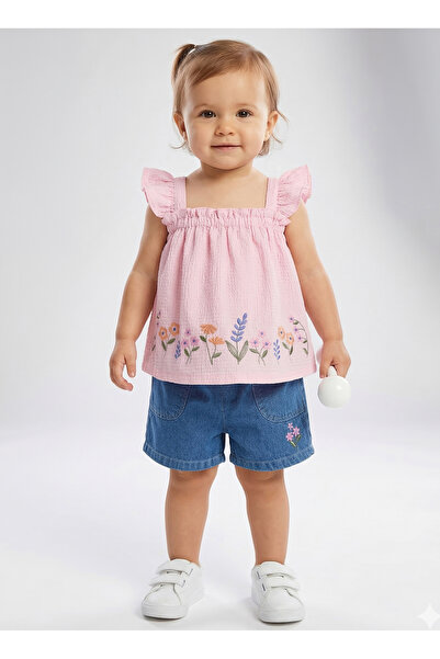 Cortigiani Girls Tops Short Sleeve + Shorts, 12M