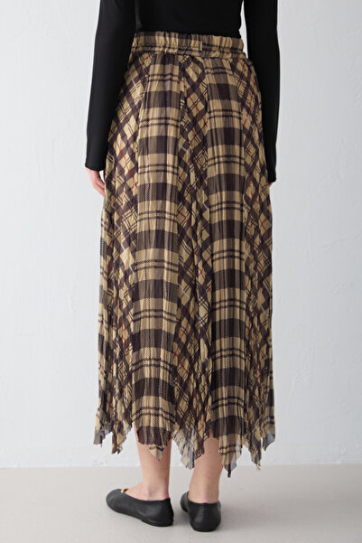 Melike Tatar Patterned Asymmetrical Skirt 32-2755