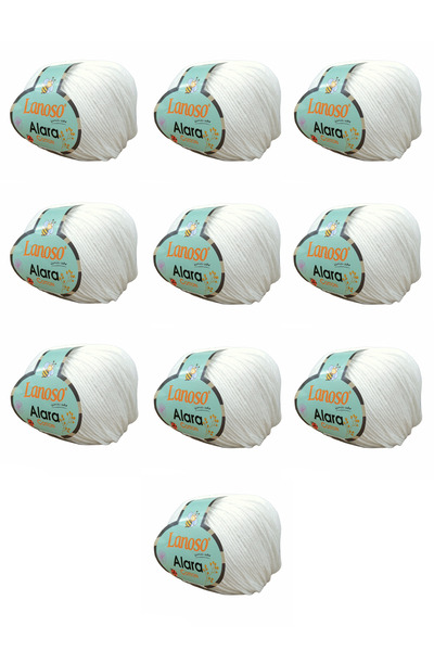 Lanoso Alara Cotton Yarn Pachet de 10 bucăți 50 gr 140 m Bumbac și Acrilic (9...