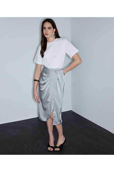 İpekyol Çift parça görünüm burgulu elbise