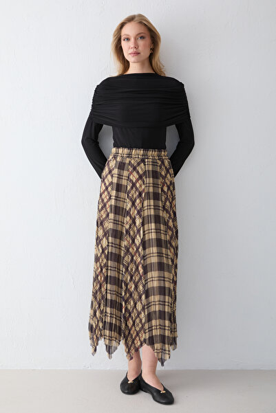 Melike Tatar Ασύμμετρη φούστα με σχέδια 32-2755