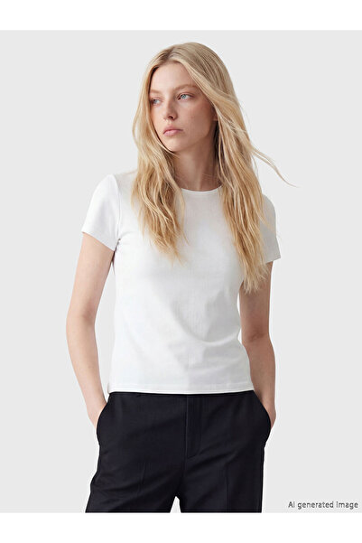 LC Waikiki Rmz Gi̇yi̇m Farkiyla Zero Roba Collar Women's T-Shirt