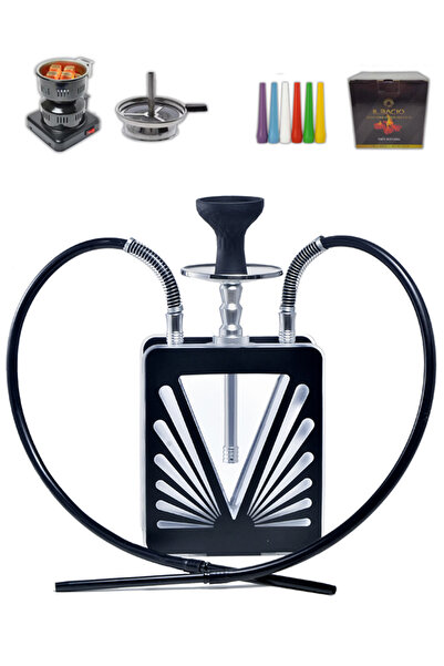 AVYRA Complete Portable Hookah Set with RGB LED Lighting, Modern Design