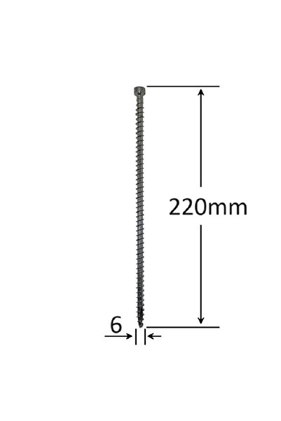 Domax Wood Screw Cylindrical Head 6x220 mm Torx T30 ETA 19/0474 for structura...