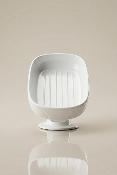 KHAKMA Soap Dish Practical Suction Cup Non-Stick Solid Soap Dish with Water D...