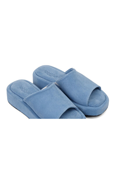 ANNASIA SHOES ANDA Slippers - Blue Leather