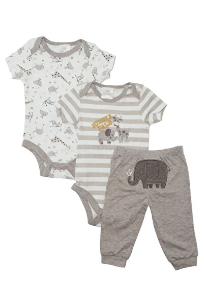 Bambimici - Printed Short Sleeve with Pyjama - 3-Piece, 3M to 12M