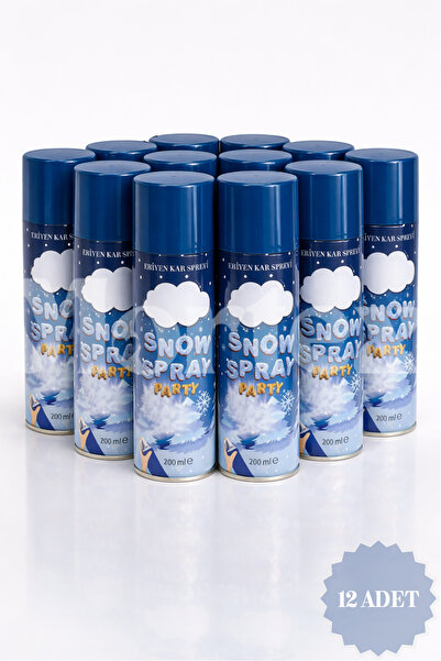 Mortex 12'li Eriyen Kar Spreyi 200ml Büyük Boy - Düğün, Kına, Parti, Bekarlığ...