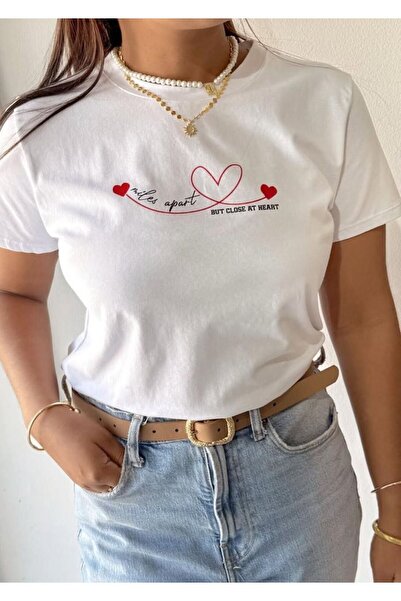 EFFRENATU Women's Text Printed T-Shirt – Round Neck, Short Sleeve, Casual