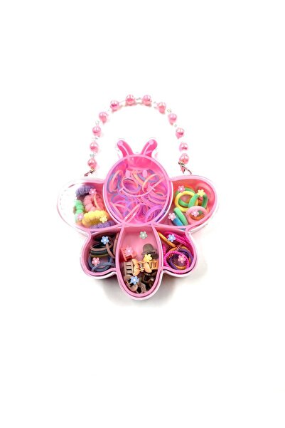 MD Moda Accessories Girl's Pink Butterfly Design Bead Handle Buckle and Rubbe...