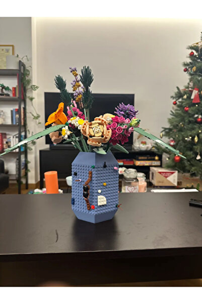 PLA Lego tuğlalarıyla uyumlu vazo