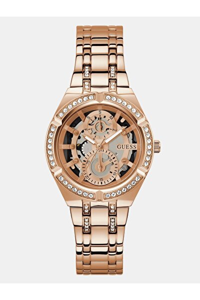 Guess ساعة متعددة الوظائف بتفاصيل كريستالية