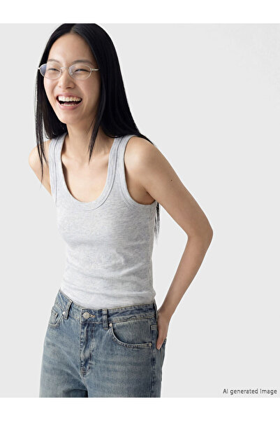 LC Waikiki Γκρι γυναικείο εσώρουχο με λαιμόκοψη U