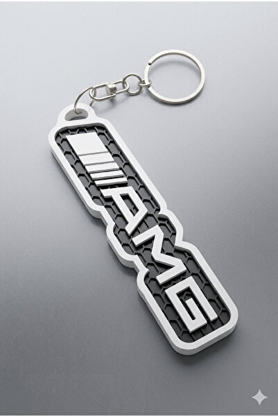 AKT Mercedes AMG Logolu Anahtarlık – Hediyelik 9x2 cm Tasarım Araba Anahtarlı...