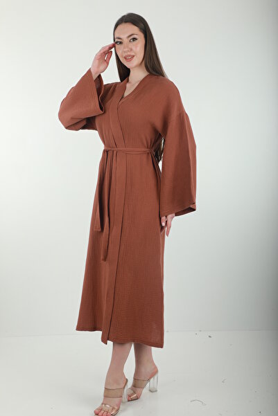 Wild Love رداء حمام نسائي مصنوع من قماش الموسلين القطني بنسبة 100% / ثوب حمام