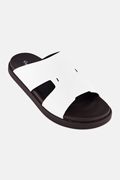 English Laundry Men Slip On Arabic Sandals, White
