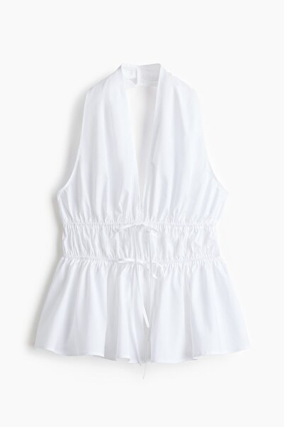 H&M Peplumlu ve Boyundan Askılı Üst