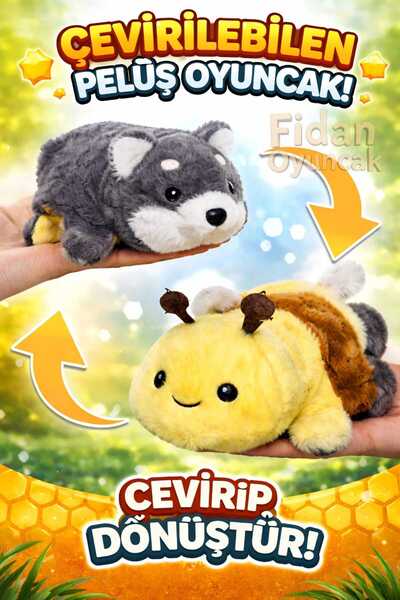 Fidan oyuncak 17 cm Double-Sided Transformable Soft Textured Cute Plush Toy