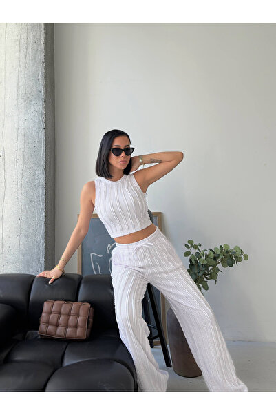 Lamierra Set dublu din twill cu halter