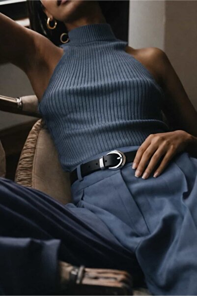 Yuka Atelier Luna Slim Faux Leather Belt