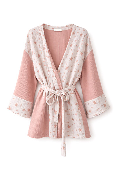 Le Monade Dreams Yıldız Desenli Kuşaklı Kimono
