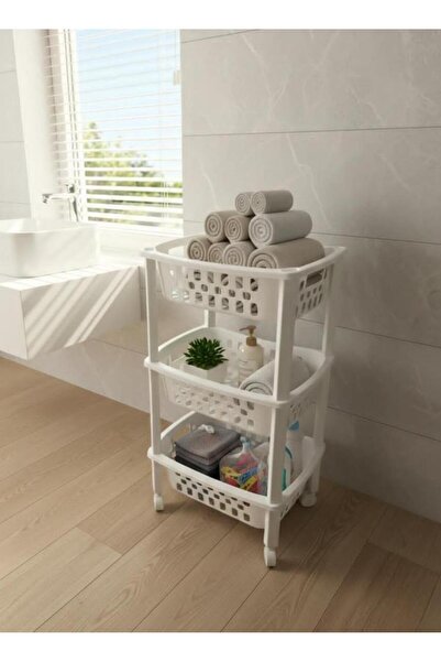 Okyanus Home Organizator multiplu cu 3 niveluri, pe roți, pentru baie și bucă...