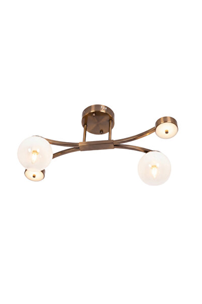 Avonni AR-1961-4E Eskitme Kaplama Modern Avize E14 Metal Cam H: 35 cm, WxD: 3...